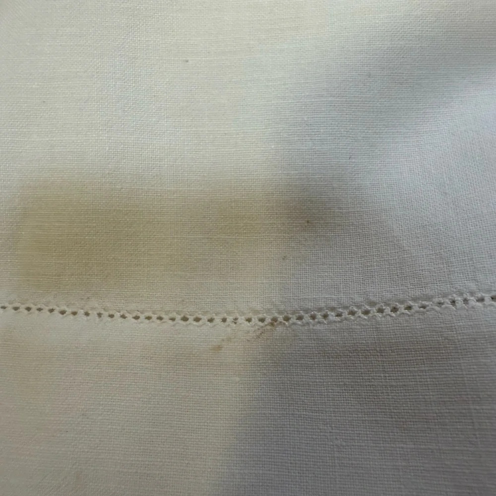 Vintage Cream Pillowcase with Pink Trim Set Of 2